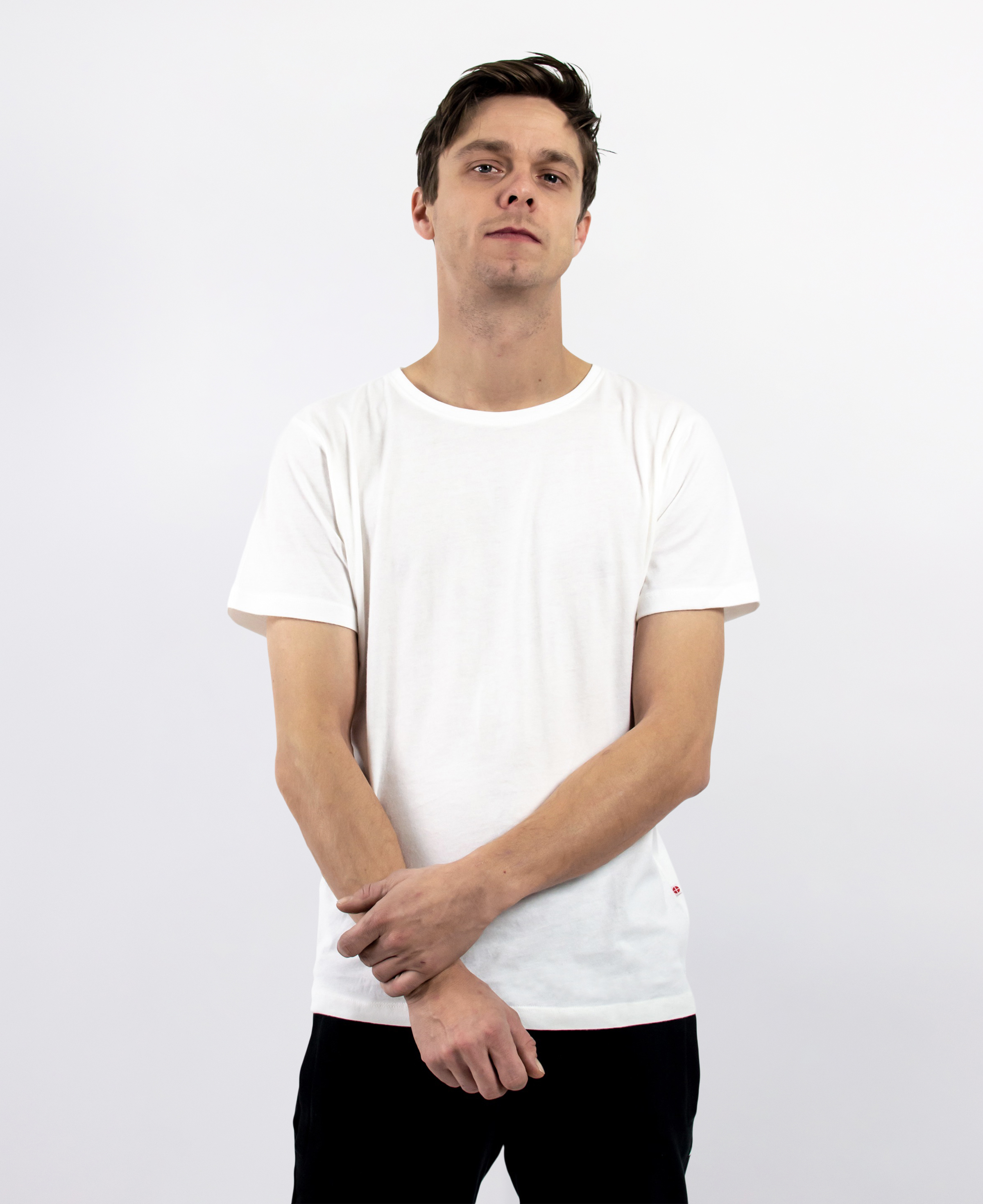 Simpelhed, Men's Soft t-shirt, frost white, medium