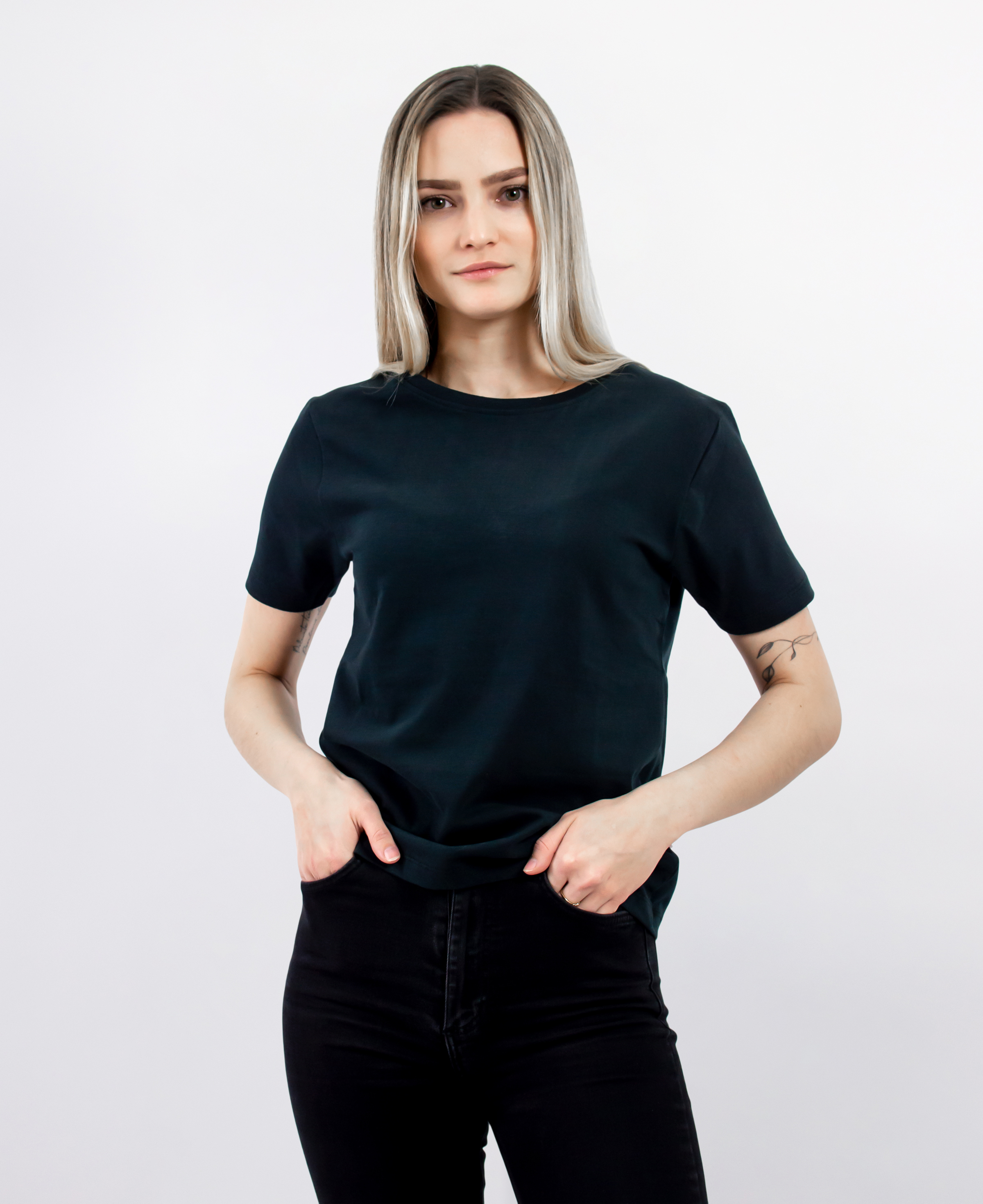 Simpelhed, Women's Soft t-shirt, dusty black, x-large