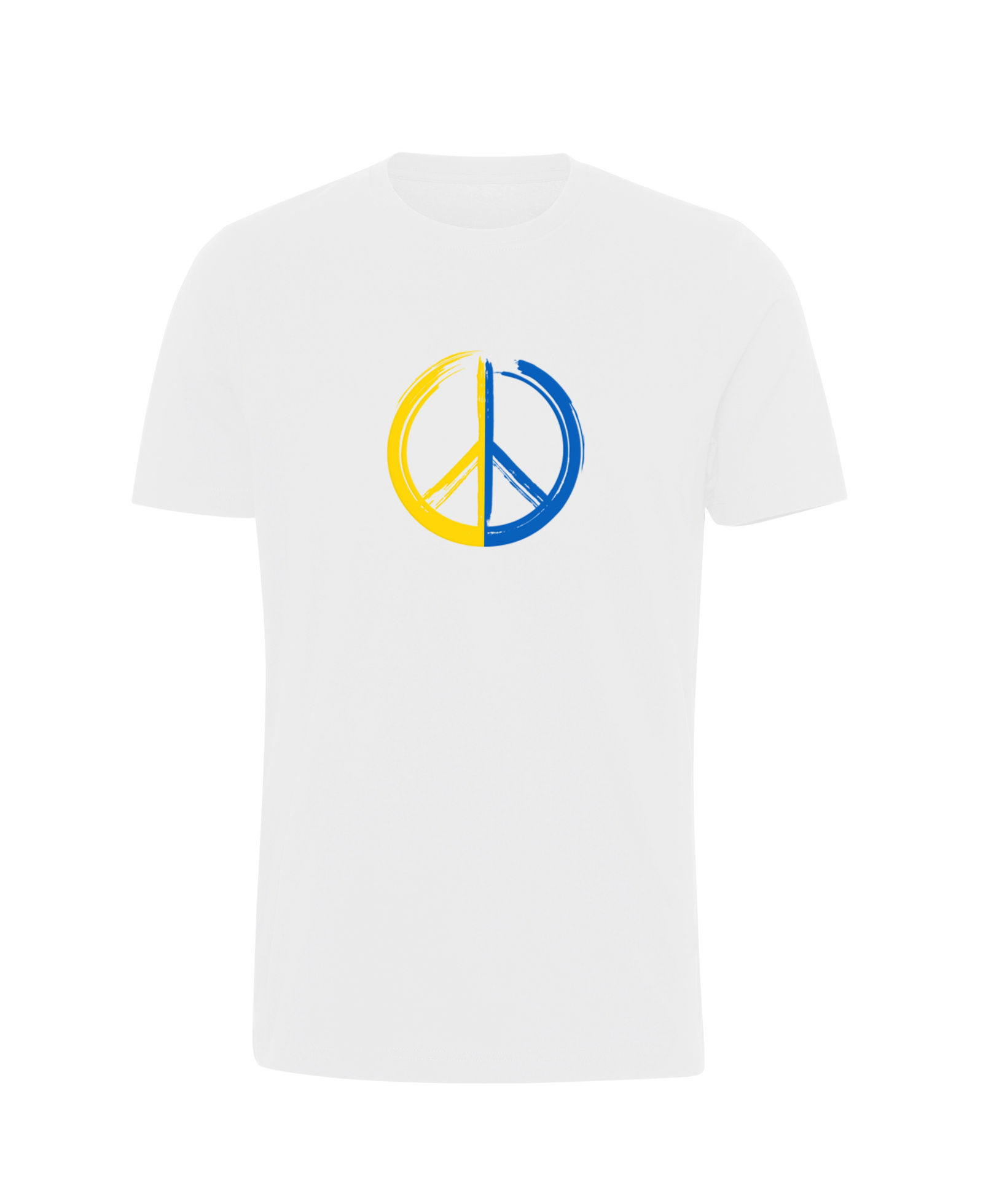 beton reparatøren Kilde T-shirt, ukrainsk flag, jeg støtter Ukraine, fredstegn, hvid, L | Healthy  Head