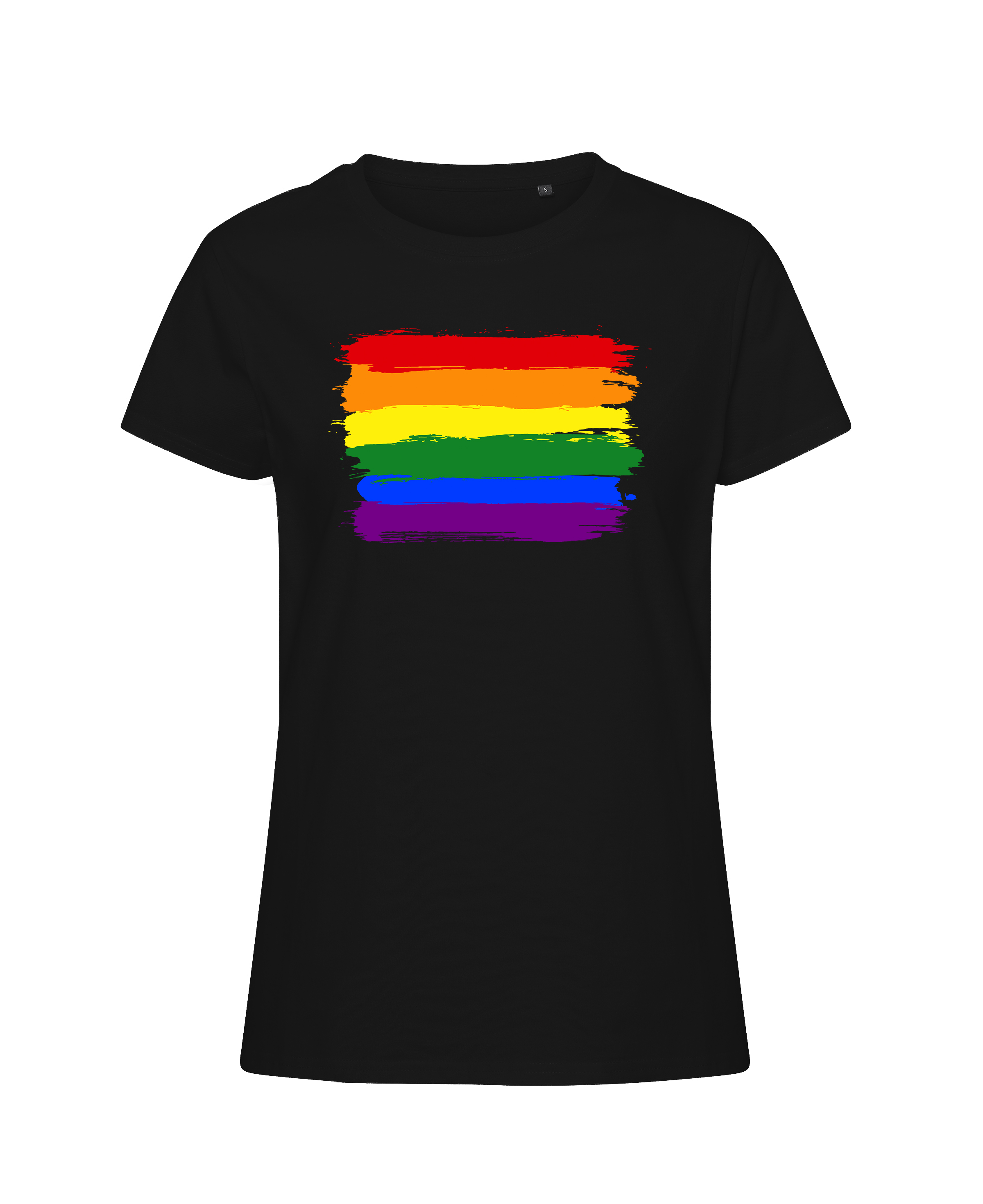 filosofisk Far Uhøfligt T-shirt, Pride flag, LGBTQ+, feminine fit, sort, x-large | Healthy Head