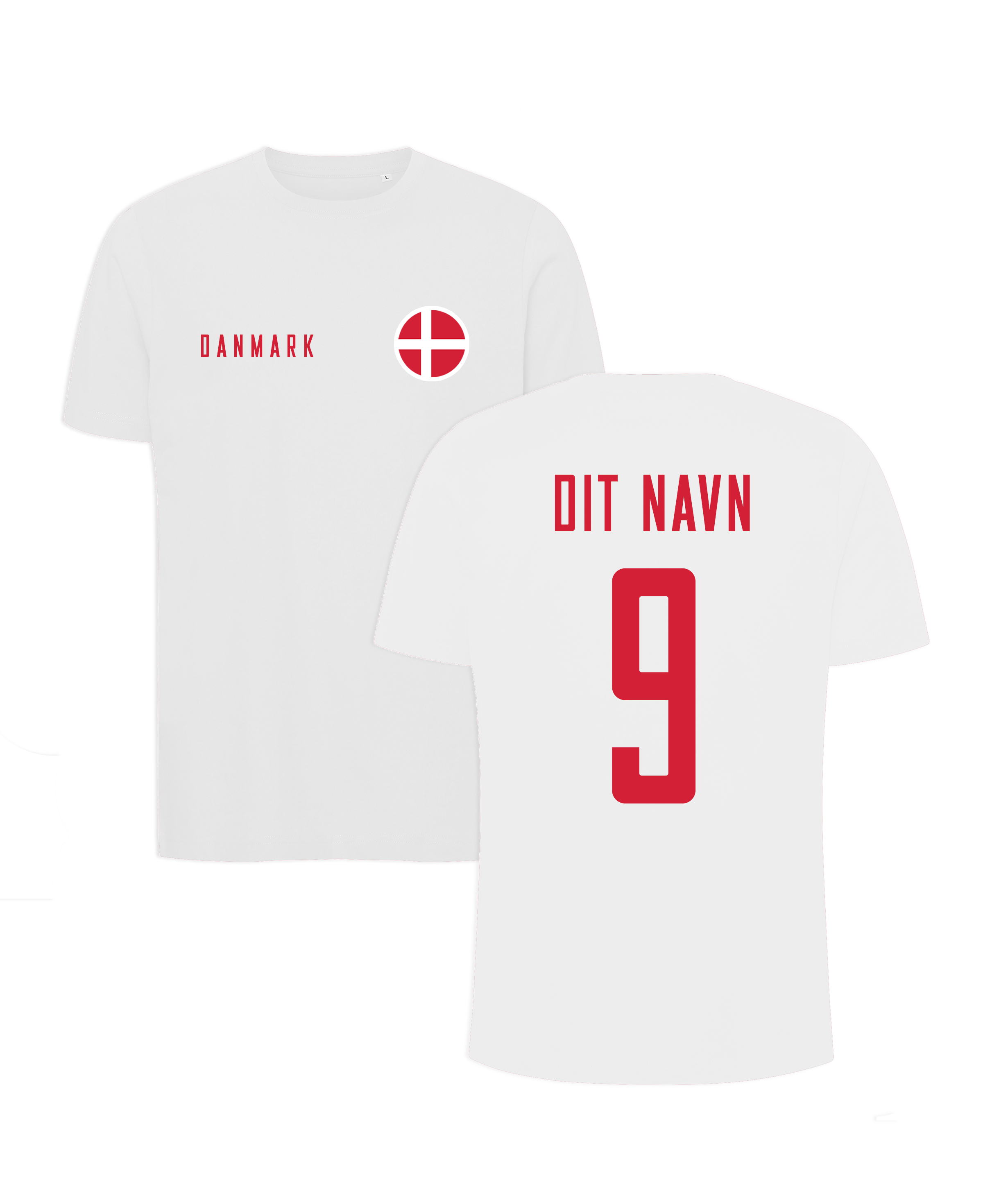 afbalanceret instans Herre venlig Danmark landshold, landsholdstrøje, t-shirt, design selv, hvid, small |  Healthy Head