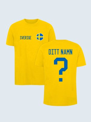 Sverige, Landsholds t-shirt, Design Selv