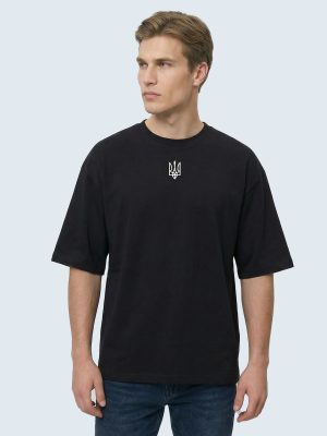 T-shirt, Show Your Support For Ukraine, Oversized Box Fit, Zelensky, Emblem