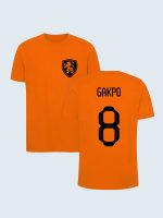 Nederland-nationaal-elftal,-nationaal-elftal-shirt,-t-shirt,-Cody-Gakpo-8-oranje