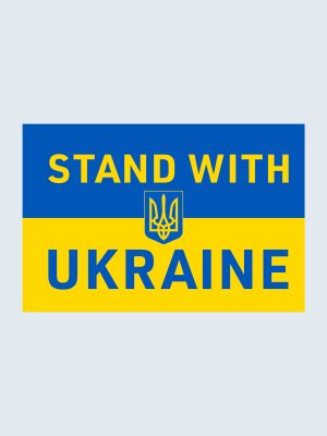 Stand With Ukraine Flag, Car Sticker, Bumper Sticker