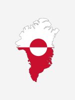 T-shirt,-Grønland,-Grønland-Emblem-grafik-hvid2