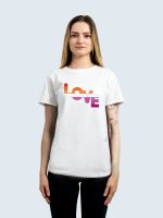 T-shirt,LGBTQ+-LOVE-feminine-fit-hvid1