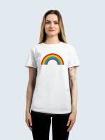 T-shirt,LGBTQ+-rainbow-feminine-fit-hvid1