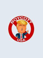 T-shirt,-Boykot-USA,-Anti-Trump-hvid-variant