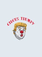 T-shirt,-Cirkus-Trump,-Boykot-USA,-Anti-Trump-sort-hvid-variant