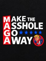 Kasket, Make The Asshole Go Away, black, grafik på tekstil