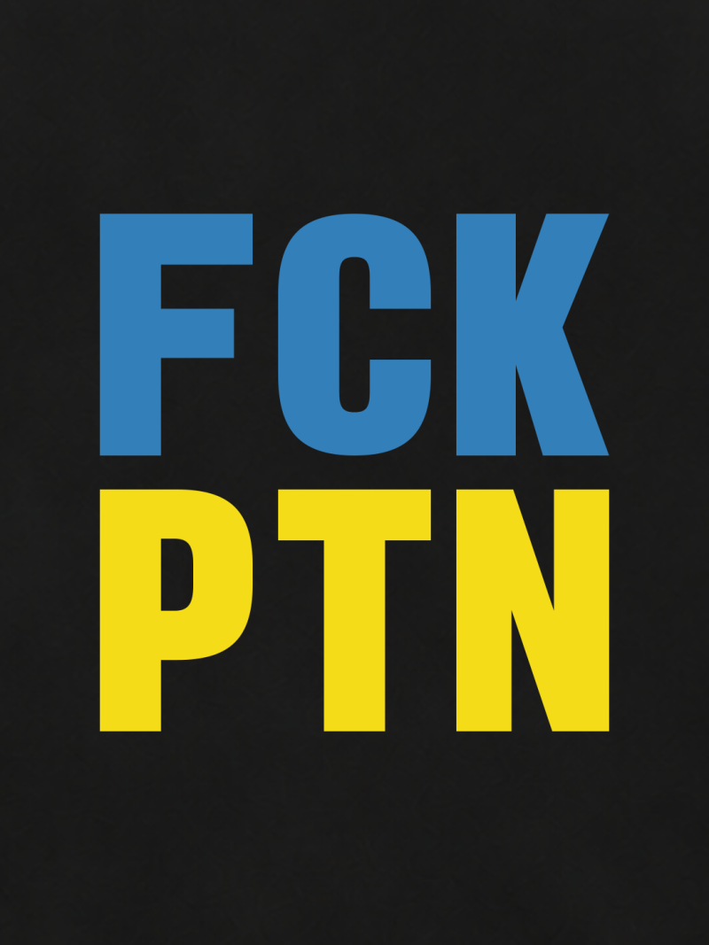 FCK PTN hoodie i black, tryk på tekstil