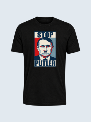 T-shirt, Stop Putler, Anti Putin, Støt Ukraine