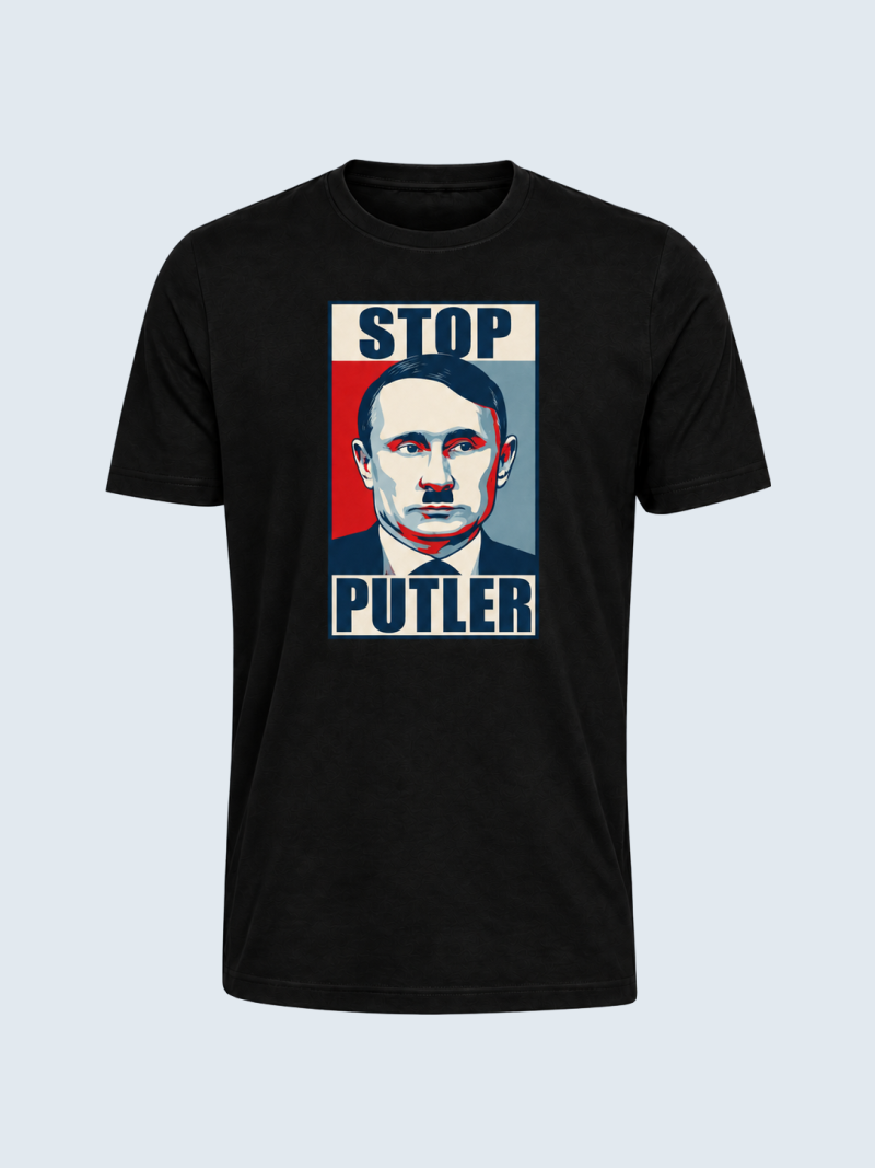 T-shirt, Stop Putler, Anti Putin, Støt Ukraine