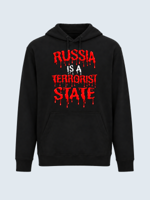 Hoodie, Russia Is a Terrorist State, Anti-Poetin, Steun Oekraïne