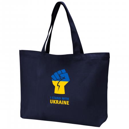 Super-Shopper,-ukrainsk-flag,-jeg-støtter-Ukraine,-solidaritet,-blue-navy