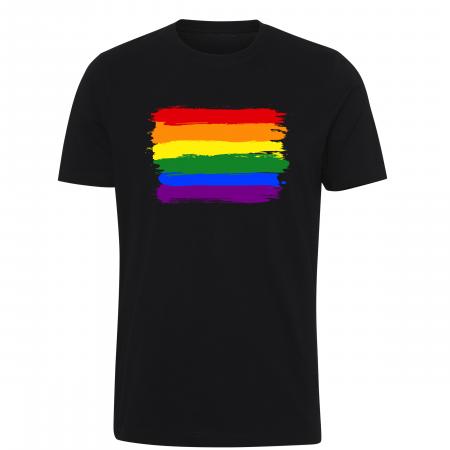 Pride t-shirt_LGBT flag, sort classcic