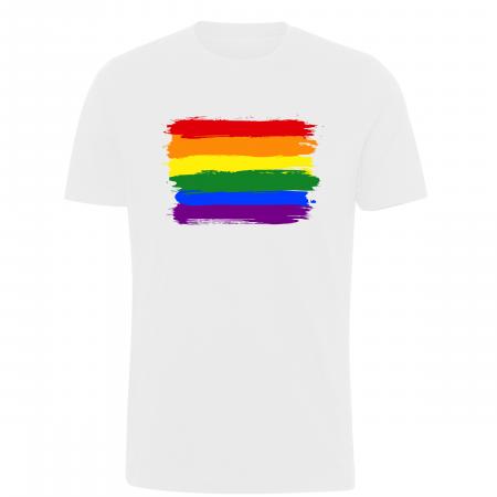 Pride t-shirt_LGBT flag, hvid classsic