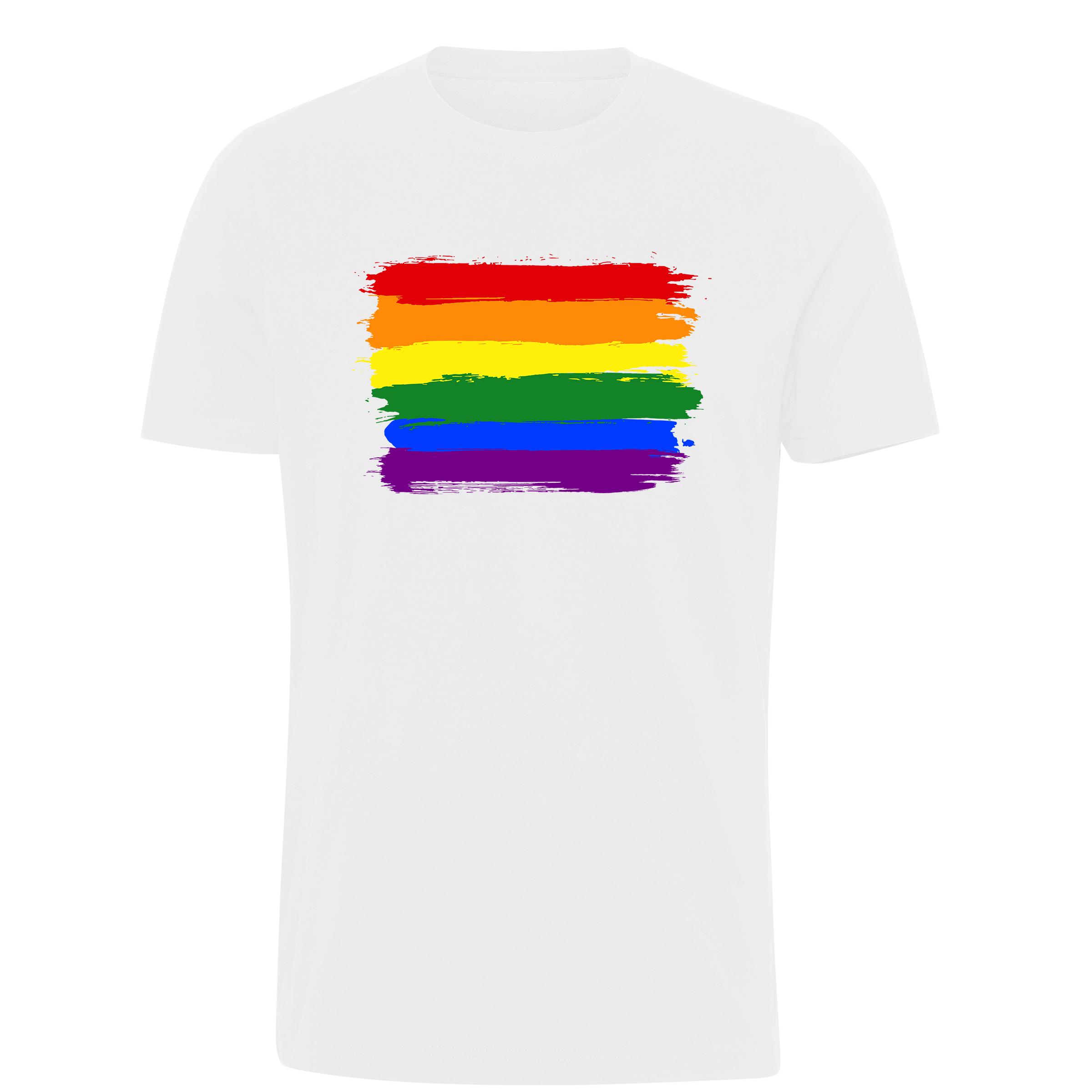 Skynd dig Giftig Vanvid T-shirt, Pride flag, LGBTQ+, classic fit, hvid, 3x-large | Healthy Head