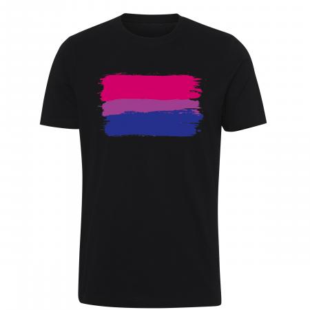 Pride t-shirt_Bisexual flag, sort classcic