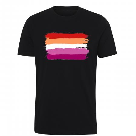 Pride t-shirt_Lesbian flag, sort classcic