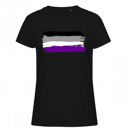 Pride t-shirts_Asexual flag, sort feminine