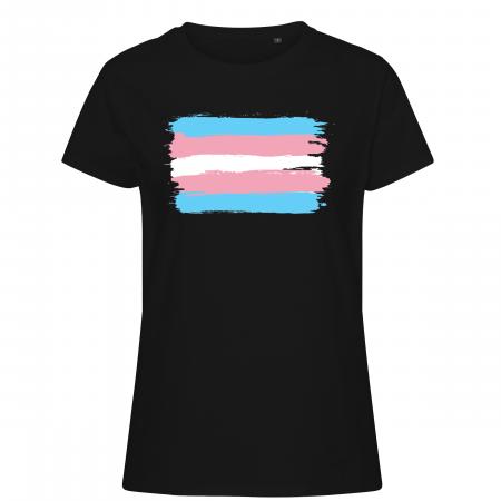 Pride t-shirts_Trans flag, sort feminine