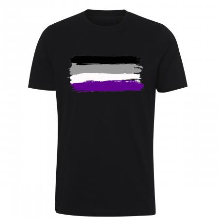 Pride t-shirt_Asexual flag, sort classcic