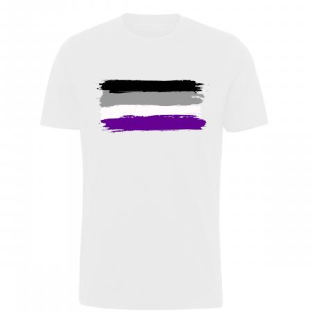 Pride t-shirt_Asexual flag, hvid classsic