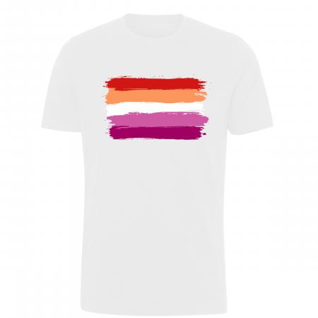 Pride t-shirt_Lesbian flag, hvid classsic
