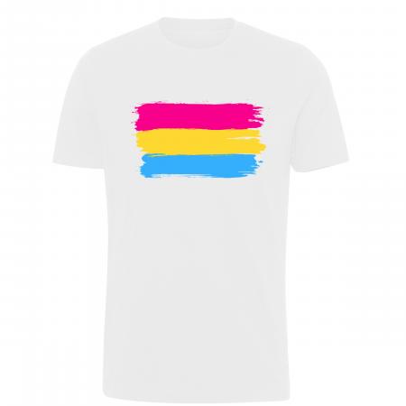 Pride t-shirt_Pan flag, hvid classsic