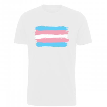 Pride t-shirt_Trans flag, hvid classic