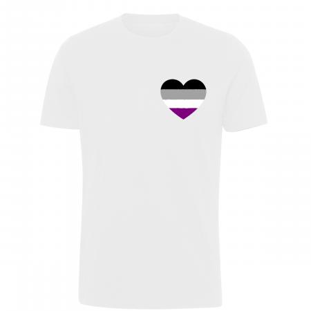 Pride t-shirt_Asexual hjerte, hvid classic