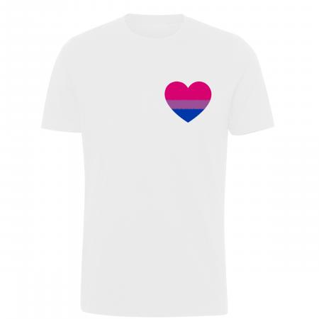 Pride t-shirt_Bisexual hjerte, hvid classic