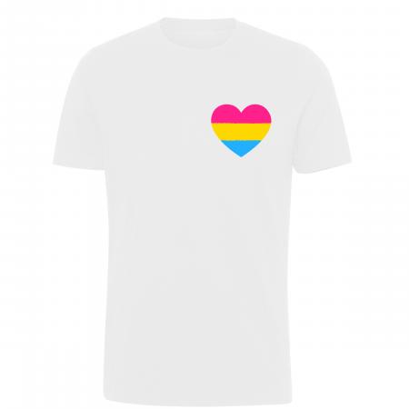 Pride t-shirt_Pan hjerte, hvid classic
