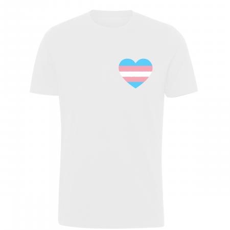 Pride t-shirt_Trans hjerte, hvid classic