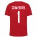 T-shirt-landsholdstrøje-Schmeichel-ryg-rød-