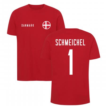 T-shirt-landsholdstrøje-Schmeichel-ryg-rød-2