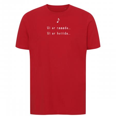 T-shirt-landsholdtrøje-vi-er-røde-vi-er-hvide-rød-