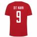 T-shirt-landsholdstrøje-design-selv-rød-
