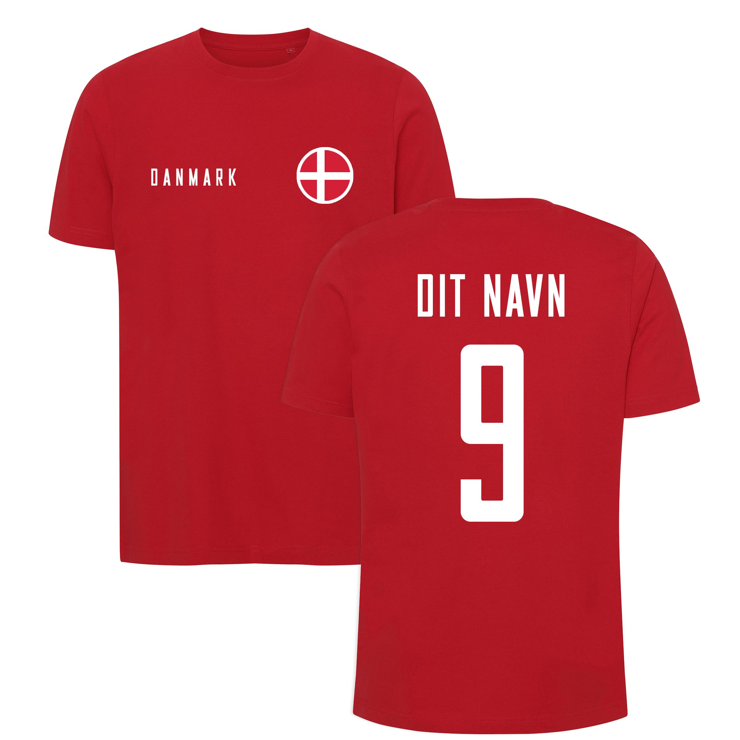 Danmark landsholdstrøje, t-shirt, danish red, large | Healthy Head