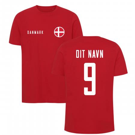 T-shirt-landsholdstrøje-design-selv-rød-2