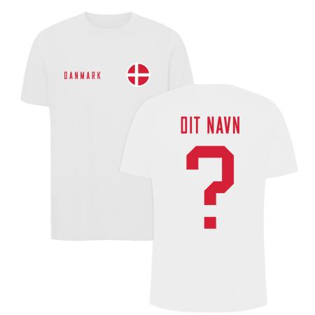 Danmark-landshold,-landsholdstrøje,-t-shirt,-design-selv,-hvid1