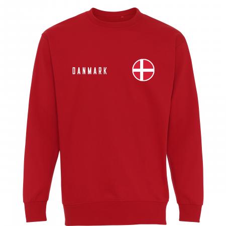 Sweatshirt-landsholdstrøje-Front-design-selv-rød