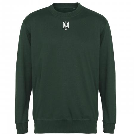 Grøn-sweatshirt-emblem-hvid