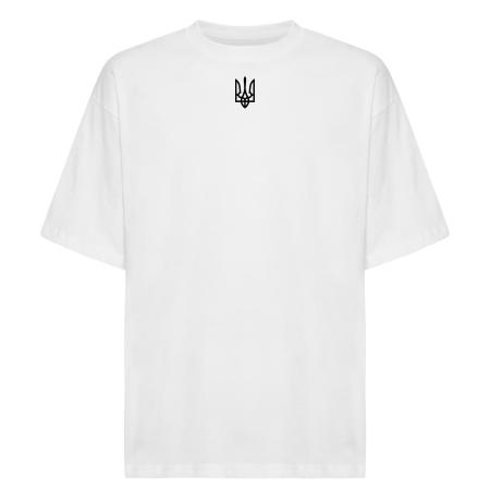T-shirt,-oversized-box-fit,-Ukraine-Zelensky-emblem-sort,hvid-