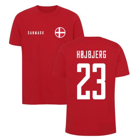 Danmark-landshold,-landsholdstrøje,-t-shirt,-Højbjerg-23,-danish-red1