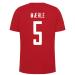 Danmark-landshold,-landsholdstrøje,-t-shirt,-Mæhle-05,-danish-red2