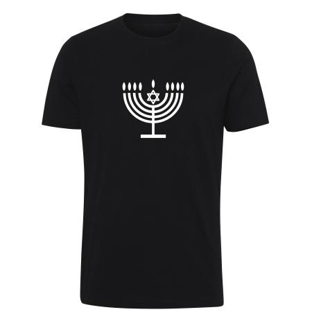 T-shirt,-Israel,-jeg-støtter-Israel,-hvid-hanukkah,-sort