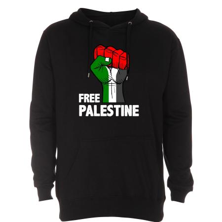 Free-palestine,-sort,-hoodie2